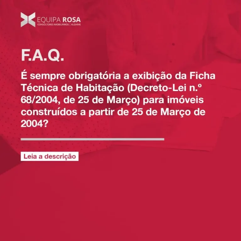 A Ficha técnica de habitação é obrigatória?