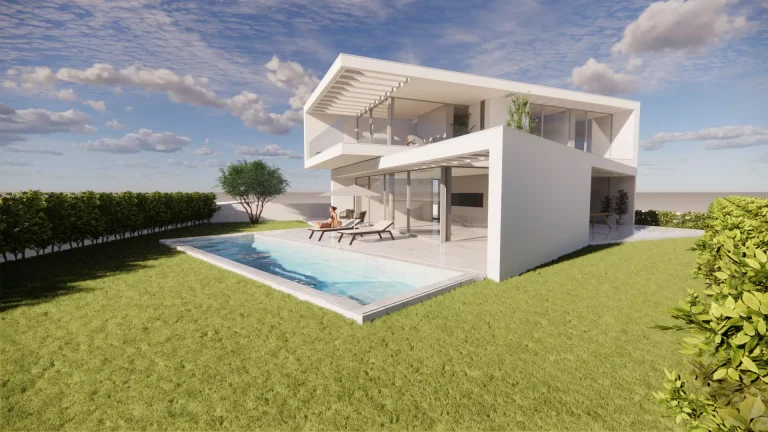 Moradia T4 de linhas modernas com piscina, jardim e garagem em Alcantarilha